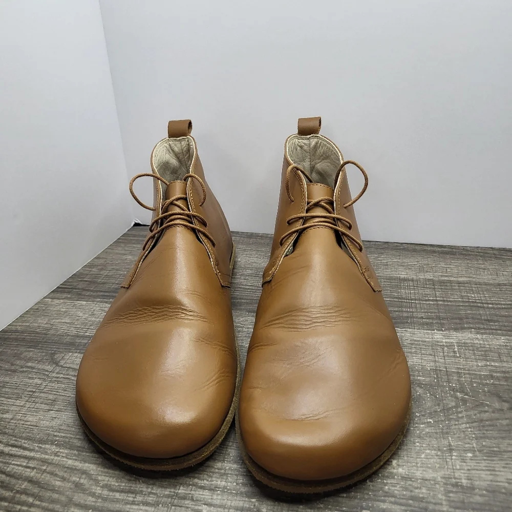 Aintap Leather Barefoot Ankle Boots Handmade Comfort Mens Size 46 EU 12 US